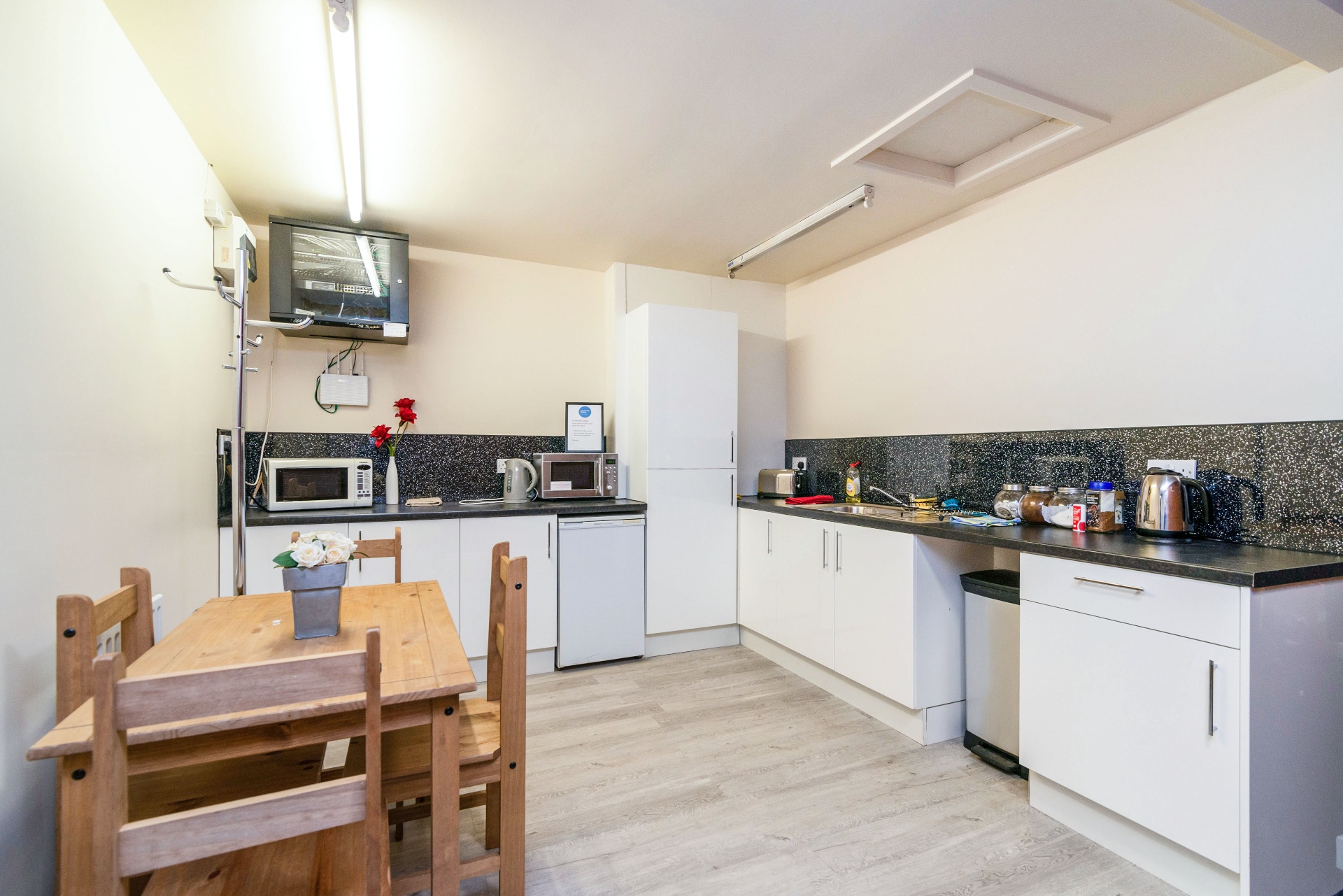 Refurbished communal kitchen and breakout area